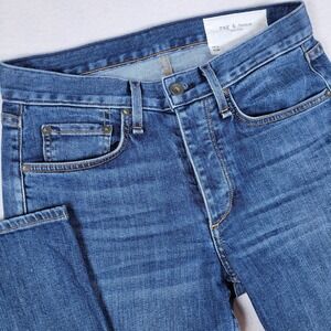 Rag & Bone Men's Slim Fit 2 Bayview 28x31  Straight Leg Mid-Rise Button Fly Jean